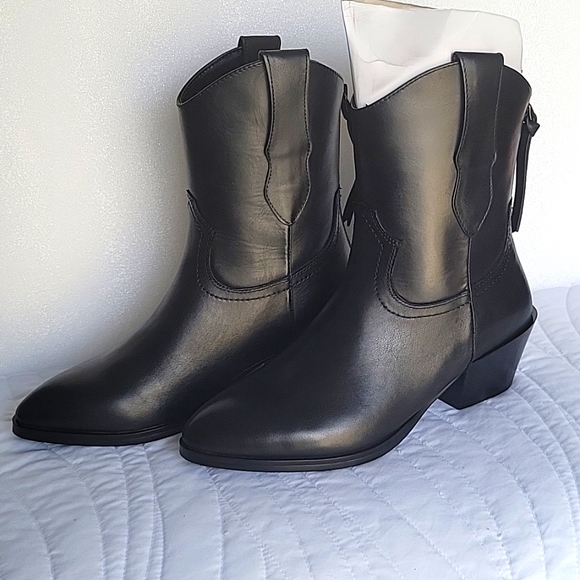 Western Cowboy Boots For Women Mid Calf Cowgirl Boots With Low Heel - Picture 4 of 7